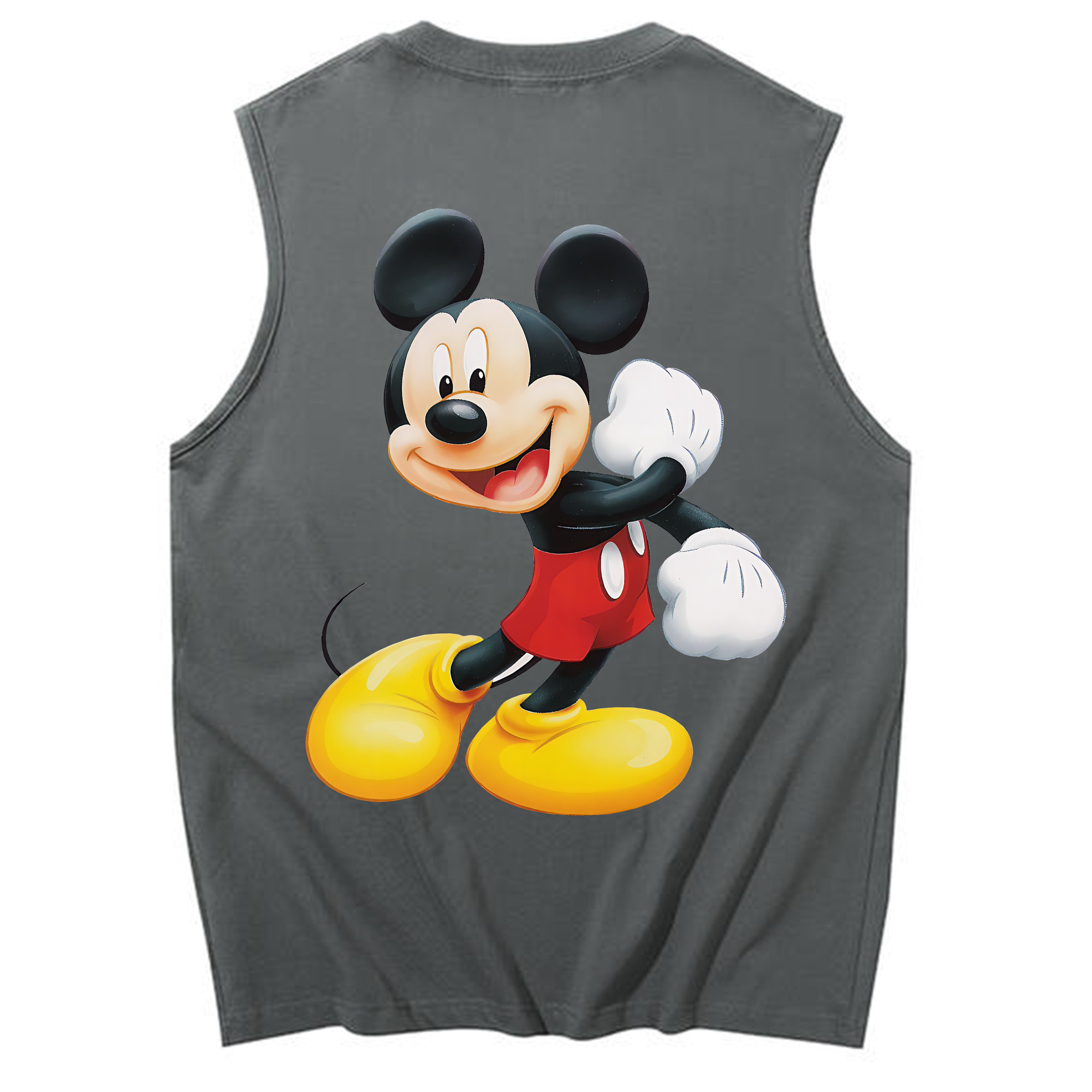 ミッキーマウス Mickey Mouse コットン100％タンクトップ（背面プリント）